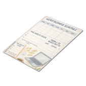 Zeitplan für Arbeits- und Geschäftswochen Notizblock (angewinkelt)