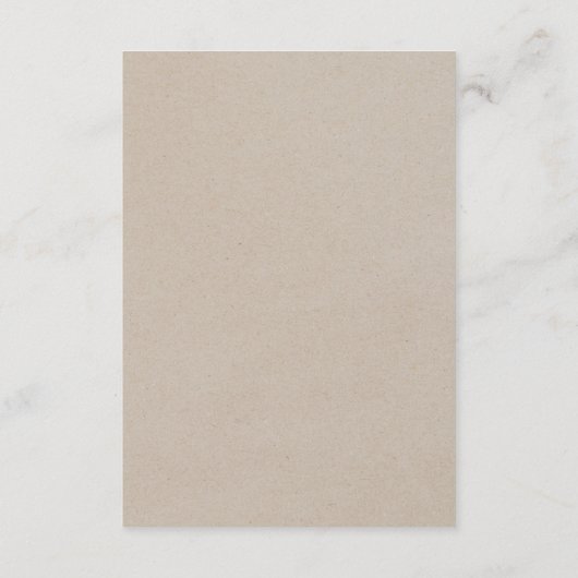 Zeitplan für das Hochzeitsamt des Kraft-Berges Begleitkarte (Rückseite)