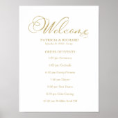 Zeitplan für das Hochzeitssehen Poster (Vorne)