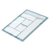 Zeitplan für den aquamarinen Wave Daily Planer Notizblock (angewinkelt)