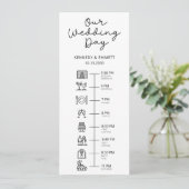 Zeitplan für den Hochzeitstag Flat Programm (Stehend Vorderseite)