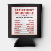 Zeitplan für den Schwarz-weißen und roten Spaß Dosenkühler (Vorderseite)