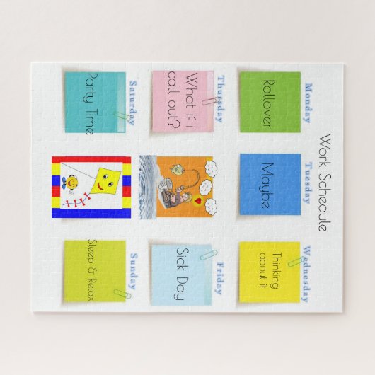 Zeitplan für den Spaß an der Arbeit Puzzle (Horizontal)