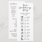 Zeitplan für den Strandhochzeitstag - Flaches Prog Programm (Vorne/Hinten)