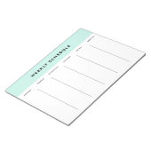 Zeitplan für die Blaue Woche Notizblock (angewinkelt)