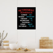 Zeitplan für die Einstellung des Büro Humors Poster (Küche)