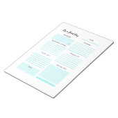 Zeitplan für die Erstellung der Liste Notizblock (angewinkelt)