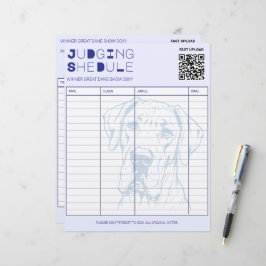 Zeitplan für die Great Dane-Hundeausstellung Briefbogen