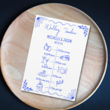 Zeitplan für die handgezeichnete Hochzeit