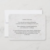 Zeitplan für die Hochzeit in Urlaubsort der Wasser Einladung (Rückseite)