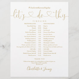 Zeitplan für die Hochzeit von Gold Heart Script