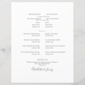 Zeitplan für die Hochzeiten von Black Script-Fotos (Rückseite)