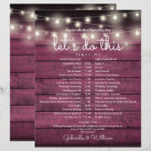 Zeitplan für die Hochzeiten von String Lights Red  (Vorne/Hinten)