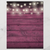 Zeitplan für die Hochzeiten von String Lights Red  (Rückseite)