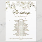 Zeitplan für die Hochzeiten von weißem Blossom (Vorderseite)