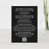 Zeitplan für die Konferenz Programm (Rückseite)