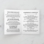 Zeitplan für die Konferenz Programm (Innenseite)