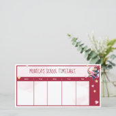 Zeitplan für die magische T-Rex Ballerina Schule (Stehend Vorderseite)