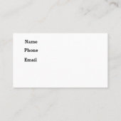 Zeitplan für die personalisierte Kontaktinformatio Visitenkarte (Rückseite)