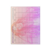 Zeitplan für die personalisierten Wochen Notizblock (Rotiert)