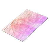 Zeitplan für die personalisierten Wochen Notizblock (angewinkelt)