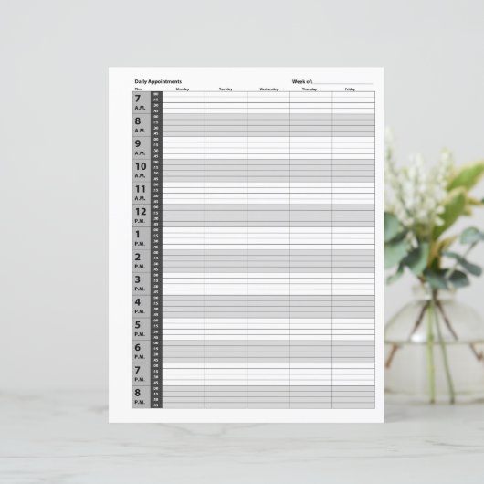 Zeitplan für die tägliche Ernennung | Grau (Stehend Vorderseite)