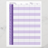 Zeitplan für die tägliche Ernennung | LILA (Vorderseite)