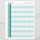 Zeitplan für die tägliche Ernennung | Minzgrün (Rückseite)