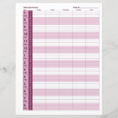 Zeitplan für die tägliche Ernennung | Rosa (Rückseite)