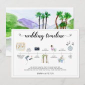 Zeitplan für die tropische Hochzeit in Urlaubsort (Vorne/Hinten)