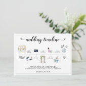 Zeitplan für die tropische Hochzeit in Urlaubsort (Stehend Vorderseite)