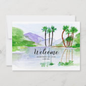 Zeitplan für die tropische Hochzeit in Urlaubsort (Rückseite)