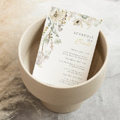 Zeitplan für die wissenschaftliche Wildblume Begleitkarte