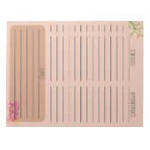 Zeitplan für Ernennungen und Planer Notizblock (Vorderseite)