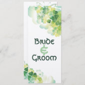 Zeitplan für grüne Klee- und Schmetterlingsecken Einladung (Vorne/Hinten)