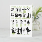 Zeitplan für Hochzeiten für Trauzeugen Programm (Stehend Vorderseite)