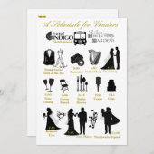 Zeitplan für Hochzeiten für Verkäufer Einladung (Vorne/Hinten)