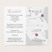 Zeitplan für Hochzeitgäste QR-Code-Pflaume (Innenseite Aufgefaltet)