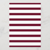 Zeitplan für klassische Stripe-Hochzeiten Programm (Rückseite)