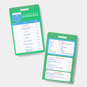 Zeitplan für Lanyard Ausweis (Front & Back)