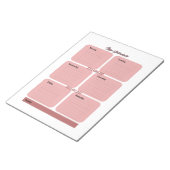 Zeitplan für Rosy Blush Planer wöchentlich Notizblock (angewinkelt)
