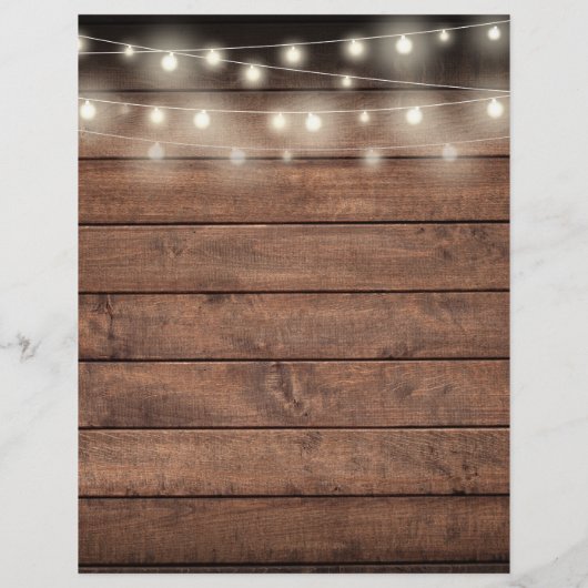 Zeitplan für rustikale Hochzeiten (Rückseite)