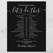 Zeitplan für Schwarz-Weiß-Hochzeiten (Vorderseite)