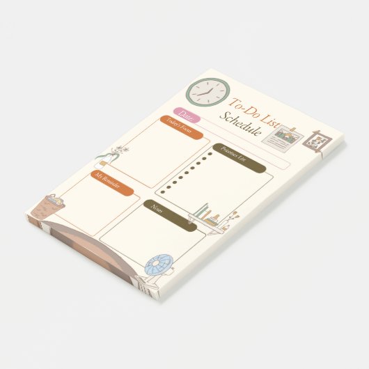 Zeitplan Post-it Klebezettel (angewinkelt)
