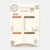 Zeitplan Post-it Klebezettel (Vorderseite)