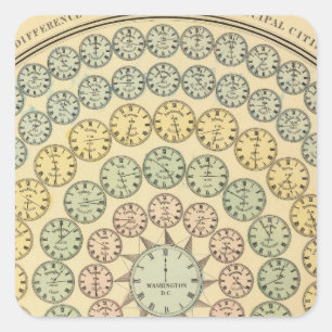 Zeitplan Quadratischer Aufkleber