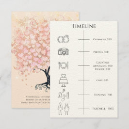 Zeitplan Reihenfolge der Ereignisse Herzblattbaum- Einladung