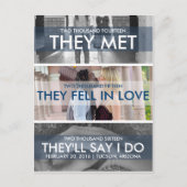 Zeitplan Save the Date Postkarte (Vorderseite)