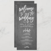 Zeitplan und Programm der handgeschriebenen Hochze (Vorne/Hinten)