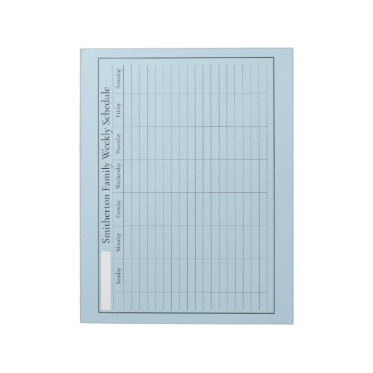 Zeitplaner Sky Blue Notepad Notizblock (Rotiert)